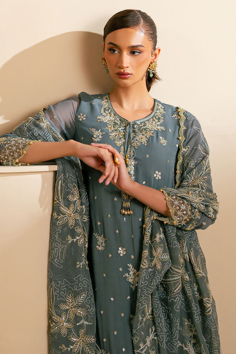 TRIBAL MOSS-3PC (SHIRT,TROUSER & DUPATTA)