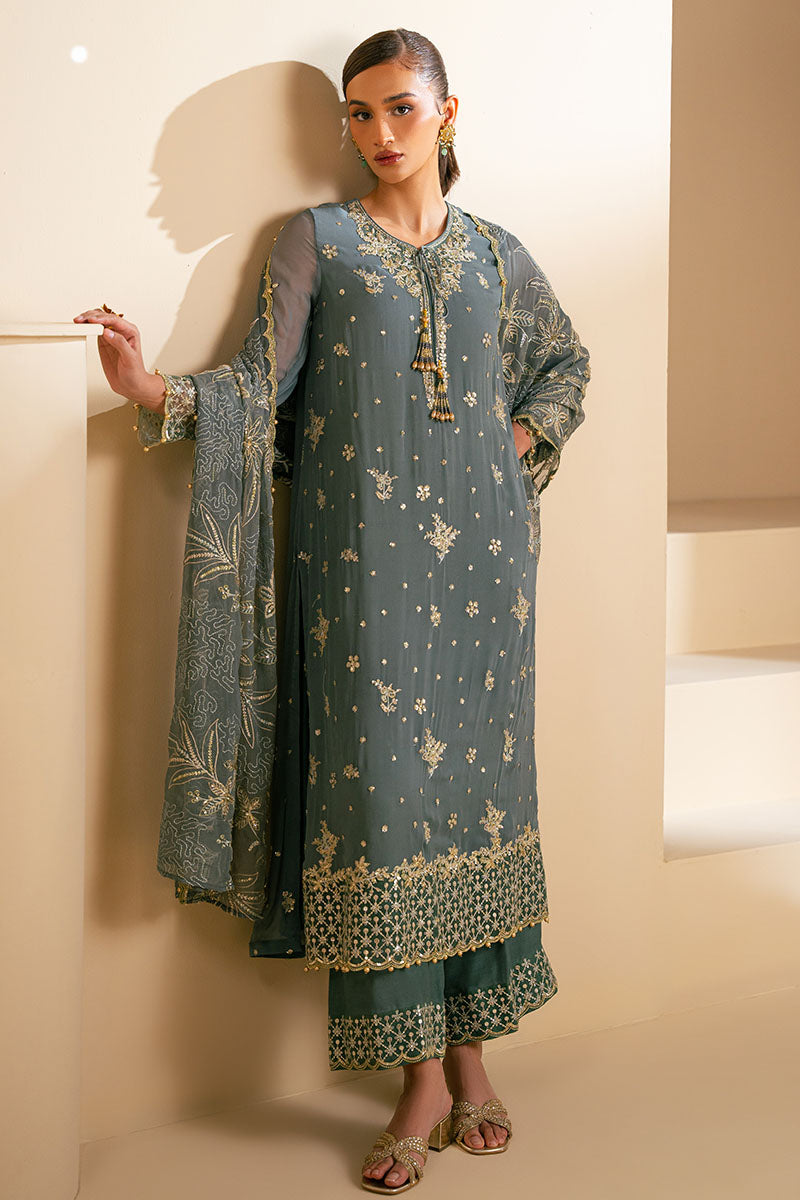 TRIBAL MOSS-3PC (SHIRT,TROUSER & DUPATTA)