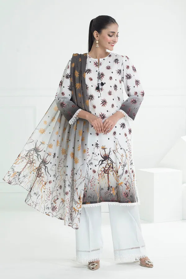 3 Piece Unstitched Jacquard Suit with Printed Lawn Dupatta CL-52502