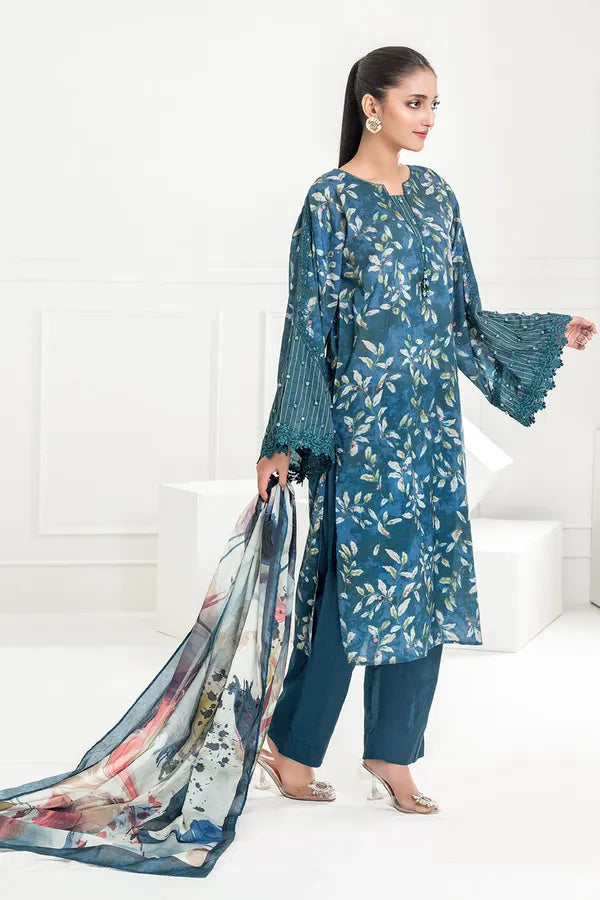 3 Piece Unstitched Printed Lawn Suit CL-52435