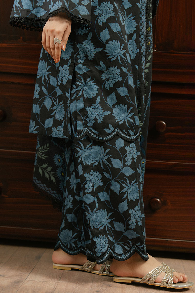 BLUE WAVE-3 PC PRINTED LAWN SUIT