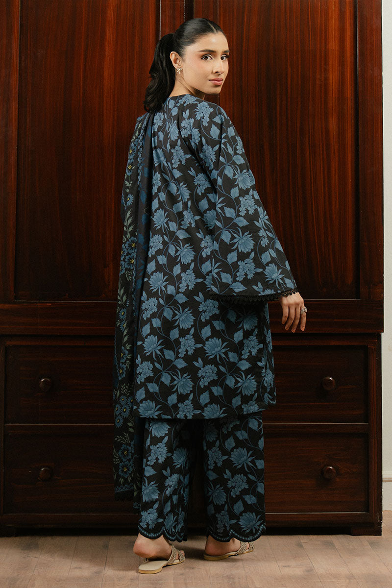 BLUE WAVE-3 PC PRINTED LAWN SUIT