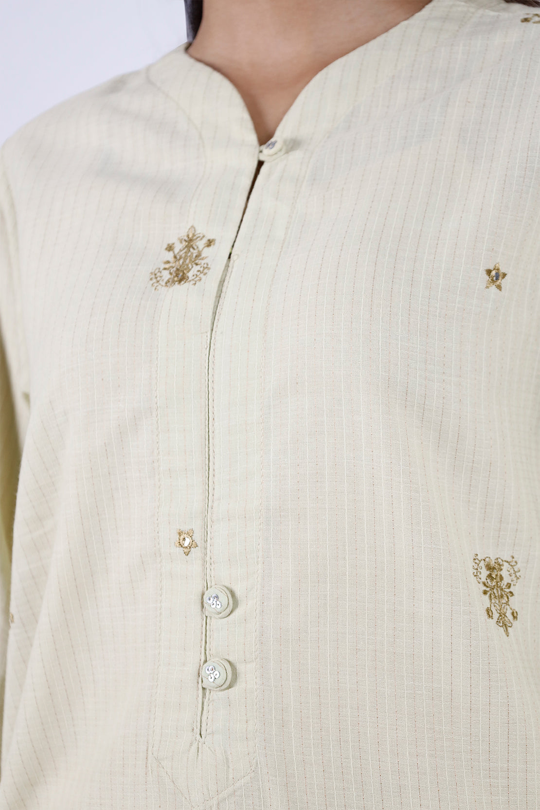 Embroidered Cotton Jacquard Stitched 2 Piece (Shirt/Trouser)