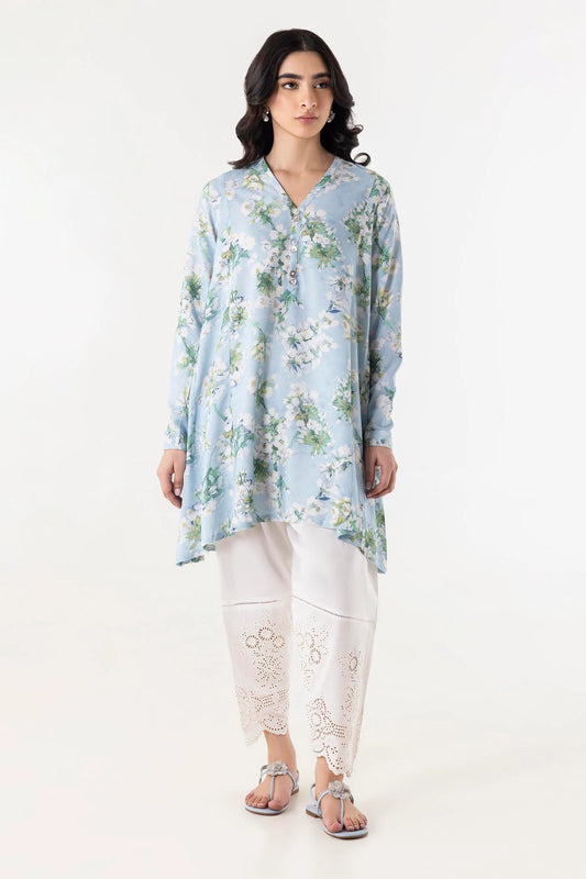 Stitched Linen Printed Shirt