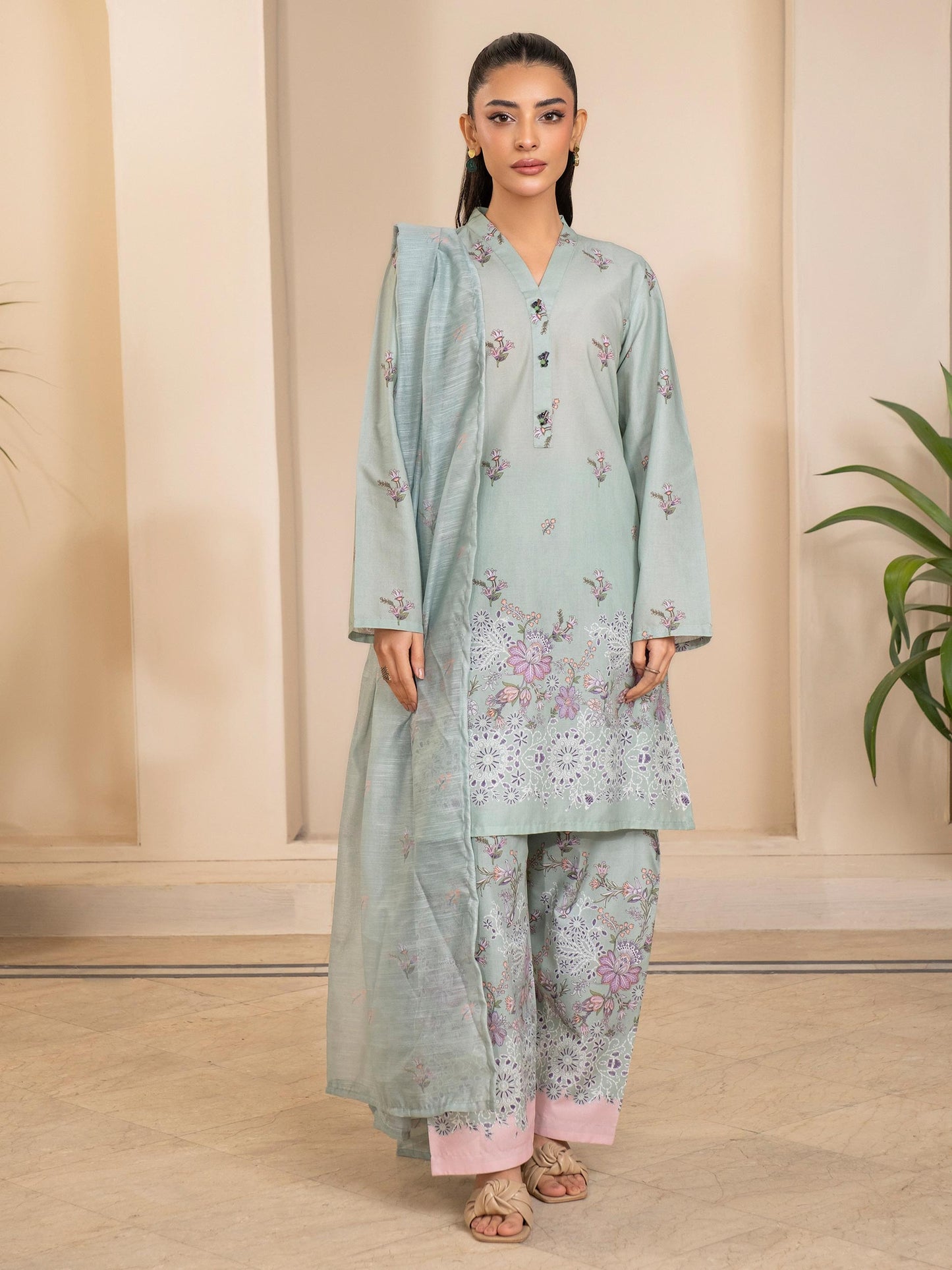 3 Piece Lawn Suit-Printed (Unstitched)