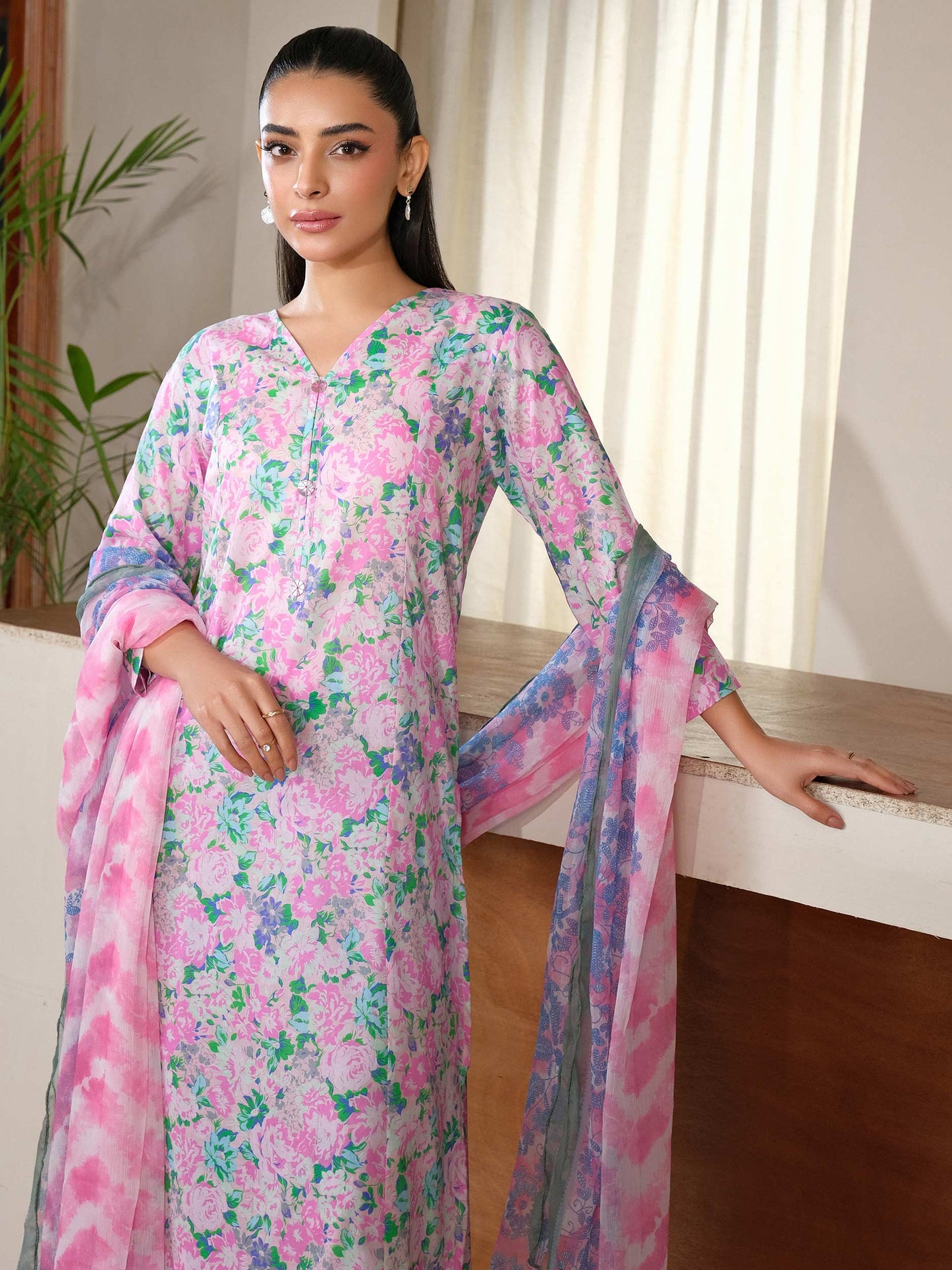 3 Piece Lawn Suit-Printed (Unstitched)