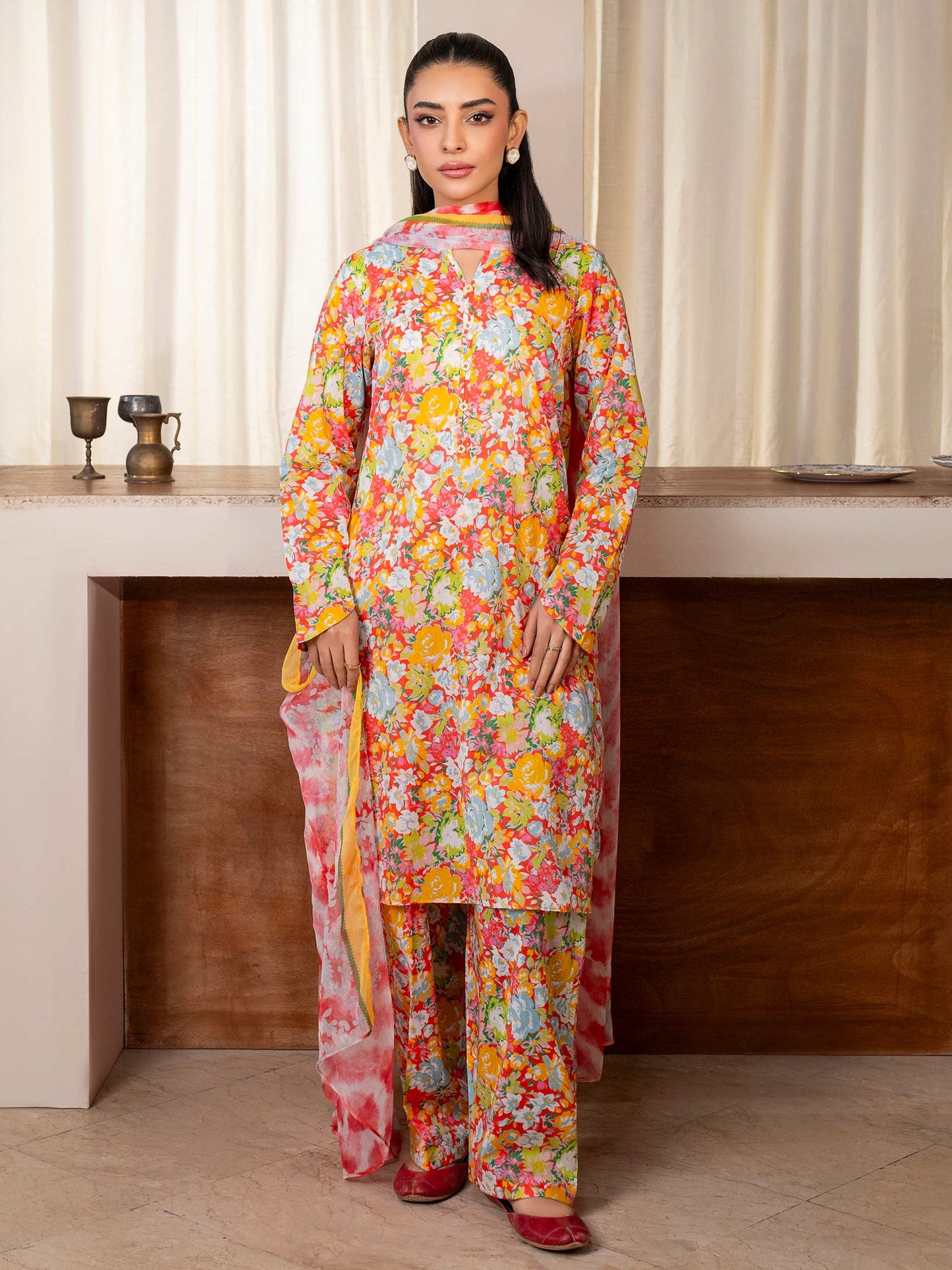 3 Piece Lawn Suit-Printed (Unstitched)