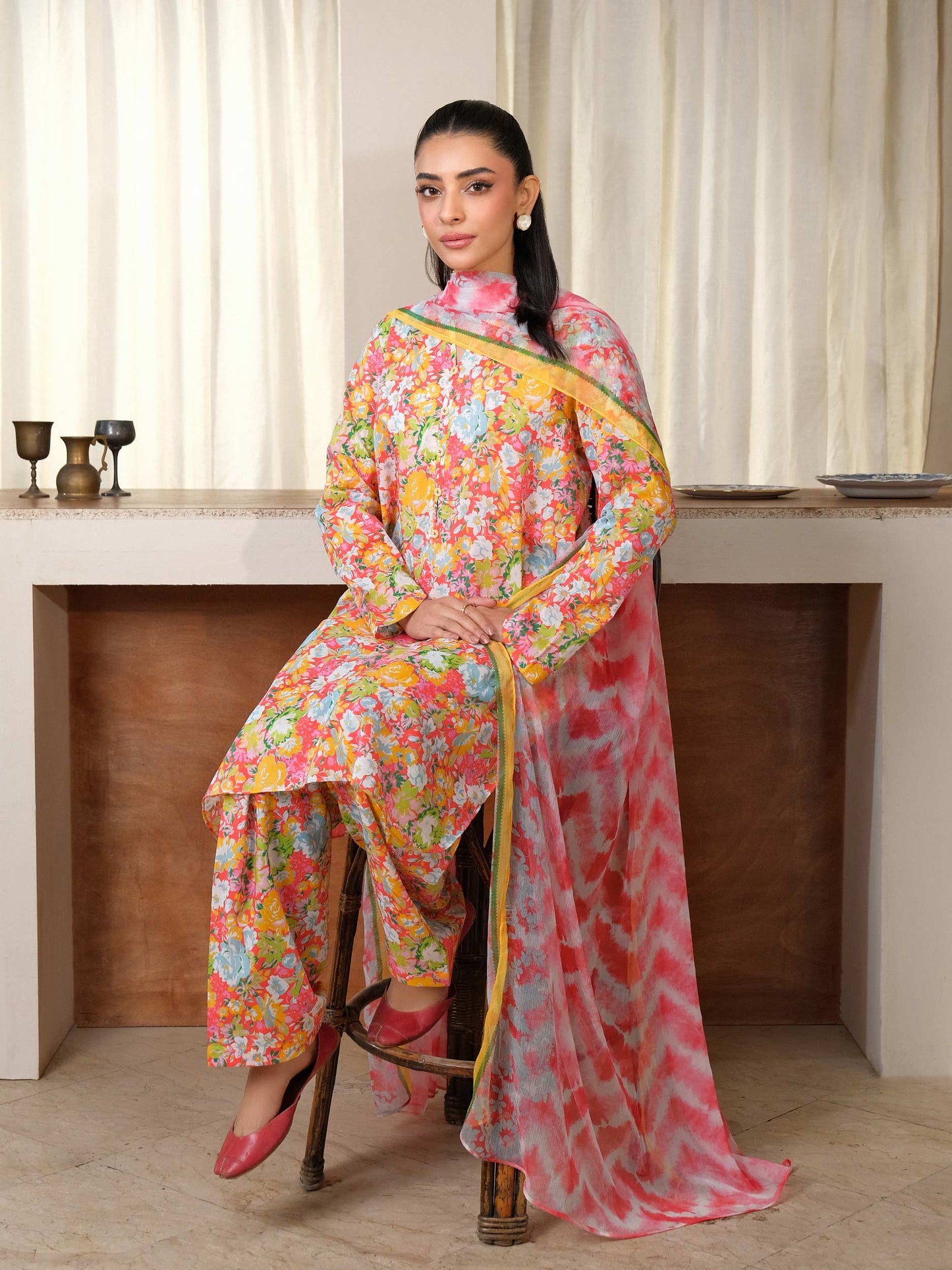 3 Piece Lawn Suit-Printed (Unstitched)